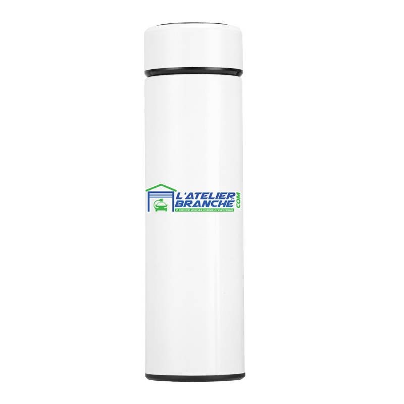 Bouteille d'eau isolé avec température digitale