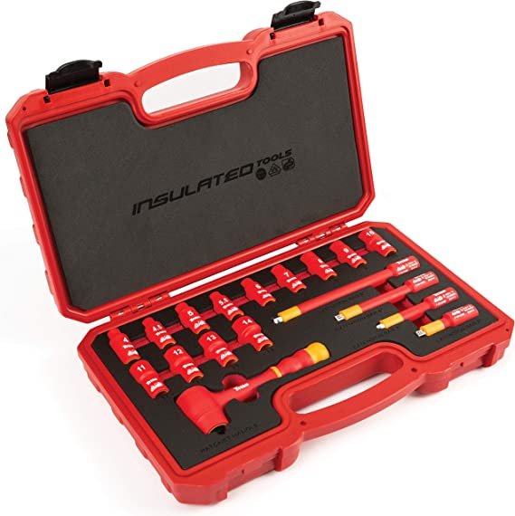 Titan - Jeu de douilles isolées 18 pcs 1/4"