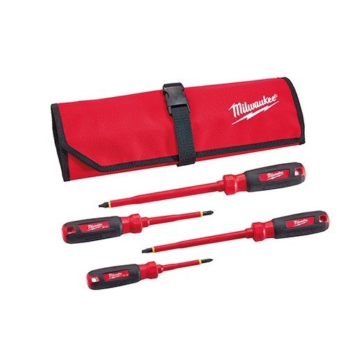 Milwaukee - Ensemble de 4 tournevis isolés 1000V